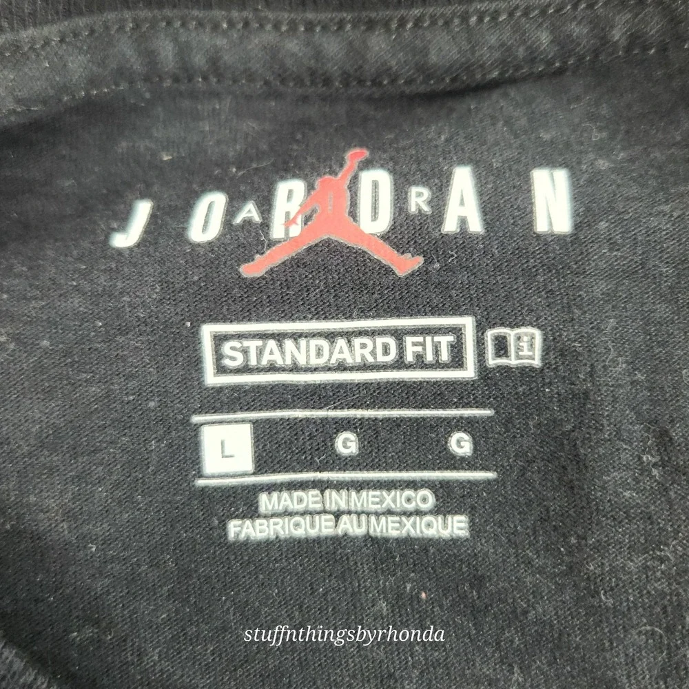 Jordan T Shirt Mens Large Black‎ Nike Jumpman Standard Fit Tee